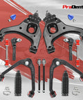 12Pc Front End Suspension Kit With Upper And Lower Control Arms And Polyurethane Bushings For 1999 2006 Chevy Silverado 1500 And GMC Sierra 1500 RWD Upgrade To A Firmer, Smoother Ride