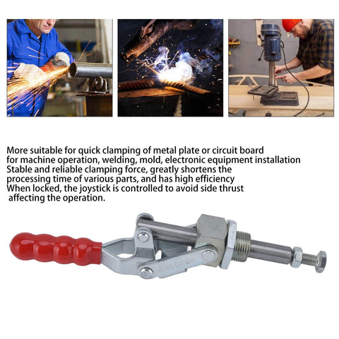 Rugged Heavy Duty Push Pull Toggle Clamp With 701 Lbs Holding Capacity, 180 Degree Quick Release For Woodworking Jigs