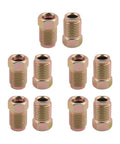 Three Sixteenth Inch Brake Line Fittings Kit With Invert Flare M10 By 1.0 Metric Threads Direct Replacement For Old Car Parts Brake Lines Union Space Saving And Easy To Install For Brake System Repair, 10 galvanized steel fittings