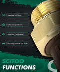 SCITOO water temperature sensor with brass threaded body, close-up view