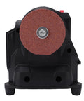 Front view of LoveWh Handy Cordless Bench Grinder With Six Speed Settings And 100W Power with sanding disc, compact and powerful design.