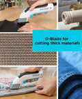 Black And Decker 4V Max Cordless Electric Fabric Craft Scissors With Usb Rechargeable Battery cutting thick wool and denim fabric.