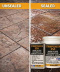 High Gloss Wet Look Concrete Sealer Solvent Based Acrylic Cure And Seal UV Resistant Non Yellowing Formula before and after sealing