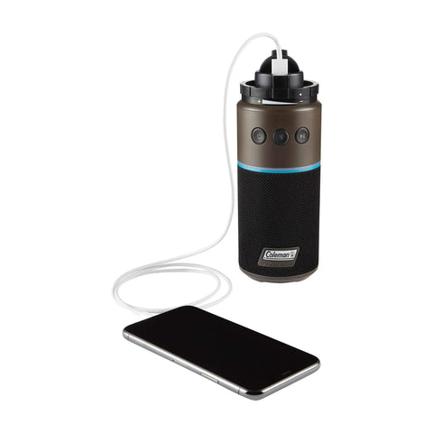 OneSource Rechargeable Camping Gear Set With Camp Shower Cordless Vacuum Portable Fan Bluetooth Speaker And Air Pump Powered By A Single Battery System For All Day Power On The Go, portable speaker charging phone.