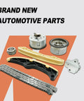 Timing Chain Kit With Intake And Exhaust VVT Gear Sprockets Two Piece Plug And Play For 2012 To 2016 Hyundai Accent Kia Rio