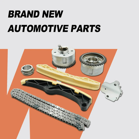 Timing Chain Kit With Intake And Exhaust VVT Gear Sprockets Two Piece Plug And Play For 2012 To 2016 Hyundai Accent Kia Rio