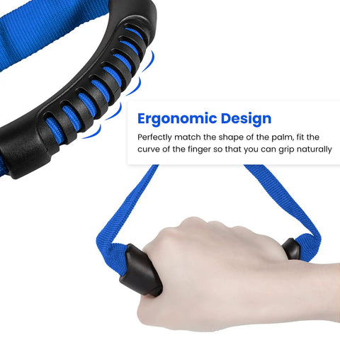 Adjustable Vehicle Grab Handle With Rock Solid Non Slip Nylon Grip For Effortless Car Entry Exit Standing Support Aid Bar For Seniors Pregnant Passengers Universal Mount Blue Two Pack