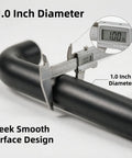 Tough As Nails Wall Mount Grab Bars 12 Inch 2 Pack In Matte Black 304 Stainless Steel showing 1 inch diameter measurement.