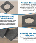 Beveled Square Washers M18 For Shim Leveling 5 Pc Pack 20 Mm Inner Diameter 40 By 40 Mm Outer Size Thick 3 To 9 Mm Plain Carbon Steel Black Finish Fastener Hardware displayed with premium features highlighted.