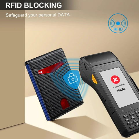Slim RFID Blocking Leather Card Holder Wallet For Men With 14 Card Capacity blocking RFID scanner signal