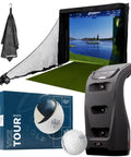 Dope Launch Monitor Bundle For Home Golf Simulator Bay Eight Foot With Golf Course GPS Vice Tour White Balls Signature Towel