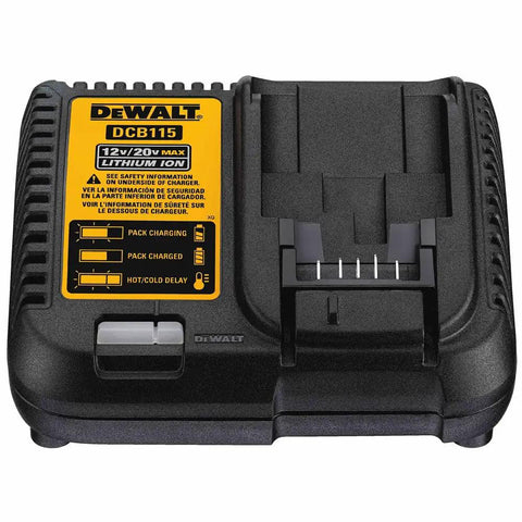 20V Max Battery Charging Kit With 2 5Ah XR Batteries And Charger Includes Soft Storage Bag Charges 12V 20V And 60V Max Tools At 4 Amp Great For Drills And Impact Tools 3 Year Free Service Plan featuring charger close-up
