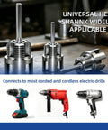 Bomao 3 Pc Pvc Pipe Threader Kit With 1/2, 3/4, And 1 Inch Bits features universal hex shank attachments with durable aluminum alloy.