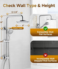 Rainfall Shower Head System With 9 Inch Rain Head And Handheld Height Adjustable Holder Solid Brass Rail Chrome Finish Setup Guide