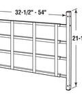 Carbon Steel Fixed Four Bar Window Grill For Home Security And Kid Safe Living Twenty One And One Quarter Inch White Black Finish Non Egress Guard With Three And Seven Eighth Inch Bar Spacing And 0.048 Inch Thick Tubing