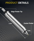 Double End Edge Finder and Center Finding Tool for Machinists Ultra Precision Edge Detection to Within 0.0001 Inches Smooth Ground Surfaces for Quick Setup and Accurate Alignments, 1/2 in shank
