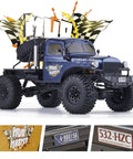 1/10 Atlas RC Crawler 4WD With LED Lighting And Realistic Detail, 2.4GHz Rock Truck depicted in blue color