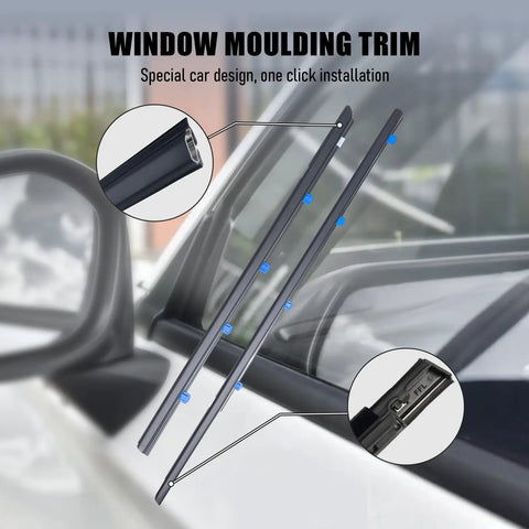 Honda Civic Window Weather Stripping Molding Trim Belt Replacement For 2012 2013 2014 2015 4 Door Sedan Not Hatchback shown installed