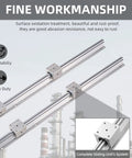 Two 500mm SBR20 Linear Rails With Four SBR20UU Blocks For 20mm Slotted Bearings Ultra Smooth Sliding System Industrial Grade Linear Guide Kit