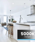 Bright kitchen illuminated by BR40 LED Flood Light Bulbs Dimmable 13W 65W Equivalent 850 Lumens 5000K Daylight E26 Base