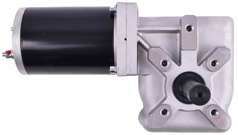 60 To 1 Gear Ratio Dump Truck Roll Tarp Motor 12V 600W Sealed Worm Gear With Chrome Cover Three Fourth Inch Output Shaft 76 RPM Five Hole Universal Mounting Pattern Plug And Play Ready For Easy Replacements