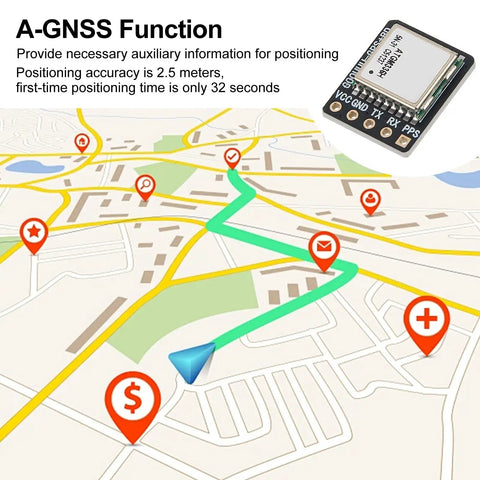 Plug And Play Dual Mode GNSS GPS BDS Module For Flight Control And Arduino Projects with map and positioning features