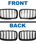 Front Kidney Grille Double Slats In Glossy Black For BMW 5 Series F10 F11 F18 2010 To 2017 Sedans ABS Plastic Construction