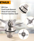 Wet Blade Assembly With Wrench And Drive Socket Tool Kit For Blenders Compatible With Vitamix 5200 Series shown with details.