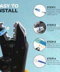 Ultimate 302 Pcs Heat Shrink Wire Connectors And Waterproof Electrical Terminals Kit For Cars Trucks And Electronics Featuring Red Blue Yellow Sized Spades Forks Rings And Quick Disconnects For Serious Diy Repairs. crimping steps with blue ring terminal