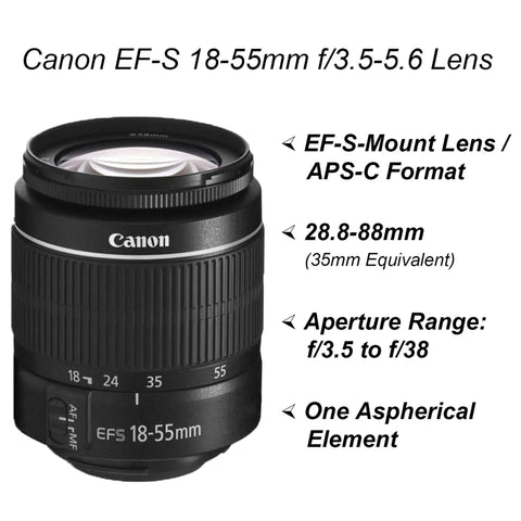 DSLR Camera Bundle With EF-S 18-55mm Lens SanDisk 32GB Card Tripod Case Wide Angle Lenses ZeeTech Accessory Kit 20 Pieces Renewed Rebel T7 Style Body Great For Beginners And Enthusiasts lens close-up