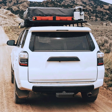 SUV with 2-Inch Hitch Step With 11.9 Inch Textured Anti Slip Bar And Rear Bumper Guard for universal fit on rough road