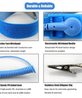 Close-up of ESD Safe Go-To Wrist Strap For PC And Electronics Repair With Adjustable Wristband And Alligator Clip and Coiled Cable