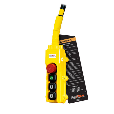 Prowinch 2 Ton Electric Chain Hoist With 20 Ft Lift And H3 Heavy Duty Grade For Continuous Industrial Warehouse Work control pendant.