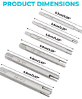 Dimensions of the Six Piece Tap Extractor Set For Stripped Screws And Bolts, High Speed Steel Three Quarter Inch Flute Remover Tool