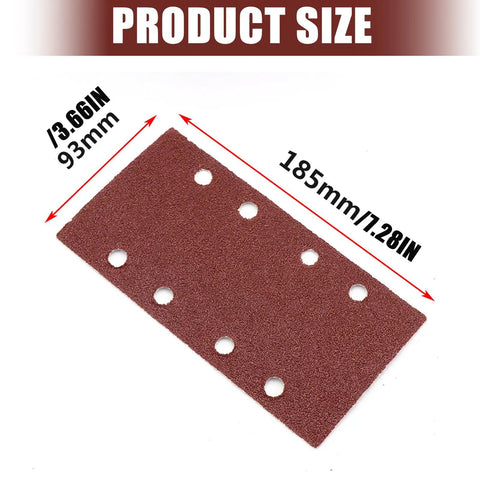 Premium Grit Aluminum Sanding Discs With Eight Holes For Grinding Wood Metal And Aluminum, size 185x93mm.