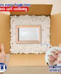Eco Friendly Off White Plant Based Packing Peanuts Bulk Void Fill Padding For Fragile Moving Supplies Heavy Duty Cushion Material in a box.