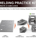 12-Piece Welding Practice Coupons In 17 Gauge Cold-Rolled Steel, Laser-Cut Plates For Ultra-Smooth Edges, Premium Training Kit.