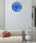 Wall-mounted All Season 3 In 1 Home Weather Station With Brass Barometer and Thermometer in living room setting.