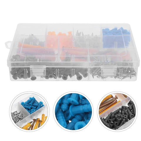 Heavy Duty Wall Anchors Kit With Rubber Expansion Plugs And Self Tapping Screws For Drywall Concrete And Hollow Doors Built For Diy