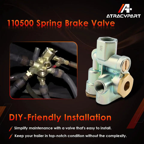 Trailer Priority Brake Control Valve Replacement With Three Eighths Inch Ports No Fuss Emergency Stop Parking 2 Pack