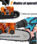Portable Chainsaw Sharpening Kit With Five Sharpening Heads Hand Crank Jig For 4 To 22 Inch Chainsaws Gloves And Brush Easy Setup