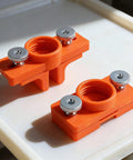 Pro Level Hella Slick Edge Banding Glue Dispenser With Adjustable Pressure For Furniture Cabinet Making On 10 To 30mm Boards, ABS, orange.