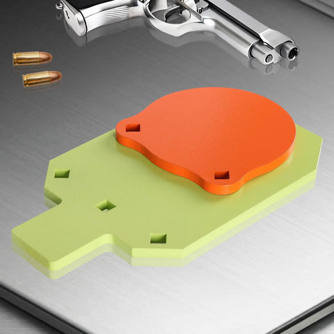 AR500 Steel Shooting Targets Combo Three Eighths Inch Thick with neon glow finish on metal surface