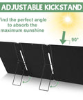 2 Pack Portable Folding Solar Panel Stand With Quick Angle Adjustment Lightweight Mount For Panels 0.35 Inches Thick Or Less