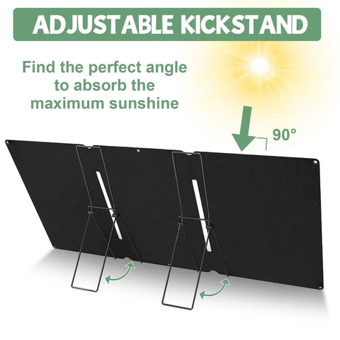 2 Pack Portable Folding Solar Panel Stand With Quick Angle Adjustment Lightweight Mount For Panels 0.35 Inches Thick Or Less