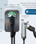Level 2 Home EV Charger J1772 Fast Smart Battery Power For Electric Cars With Smart App Control And Hardwired Setup