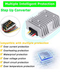 12V To 48V Boost Converter 288W 6A Step Up Voltage Regulator For Golf Carts with multiple protections and aluminum shell