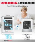 Solar Powered 2.2 Inch Digital Thermometer And Humidity Monitor No-Fuss Indoor Temperature And Humidity Gauge For Baby Rooms, Bedrooms, Home Office, And Wine Cellars White 2 Pack comparison of 2.2-inch display