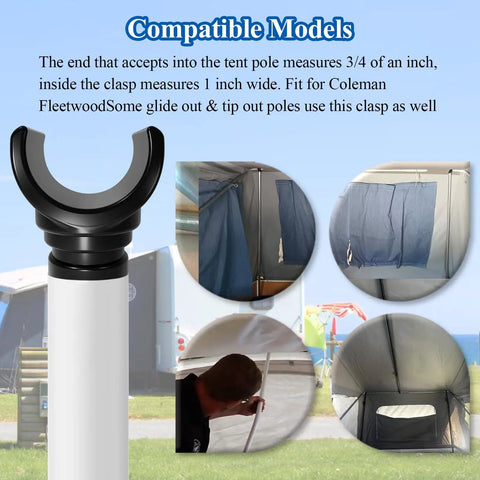 4 Pcs 4757 4301 Pop Up Camper Bed Support Clasp Kit For Tent Poles features and compatibility details