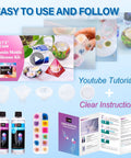 Epoxy Resin Art Kit With Silicone Molds, 16oz Resin, 12 Color Glitter, Dried Flowers, DIY Craft Set with user manual and tutorials